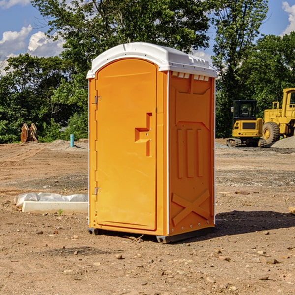 can i customize the exterior of the portable restrooms with my event logo or branding in Richland Springs Texas